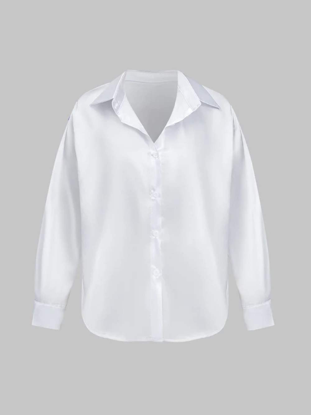 Women’s Satin Shirt Blouse - White NWT